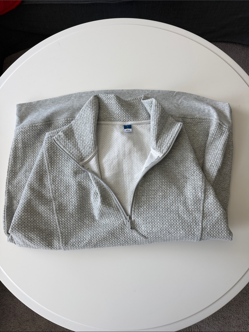 Old Navy Light Gray Quarter-Zip Men's Sweater